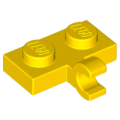Lego NEW - Plate Modified 1 x 2 with Clip on Side (Horizontal Grip)~ [Yellow]