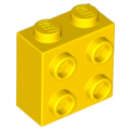 Lego NEW - Brick Modified 1 x 2 x 1 2/3 with Studs on Side~ [Yellow]