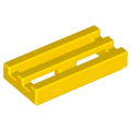 Lego Used - Tile Modified 1 x 2 Grille with Bottom Groove / Lip~ [Yellow]
