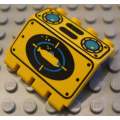 Lego Used - Panel 2 x 4 x 3 1/3 with Hinge with Yellow Submarine Pattern~ [Yellow]