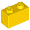 Lego Used - Brick 1 x 2~ [Yellow]