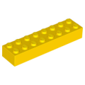 Lego Used - Brick 2 x 8~ [Yellow]