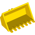 Lego Used - Vehicle Digger Bucket 7 Teeth 3 x 6 with Locking 2 Finger Hinge~ [Yellow]