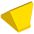 Lego Used - Slope 45 2 x 1 Double / Inverted with Bottom Stud Holder~ [Yellow]