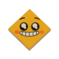 Lego NEW - Tile 2 x 2 with Groove with Face Smile with Teeth and Open Mouth Black Eyeswi~ [Yellow]