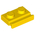 Lego Used - Plate Modified 1 x 2 with Door Rail~ [Yellow]