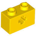 Lego NEW - Technic Brick 1 x 2 with Axle Hole~ [Yellow]