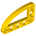 Lego Used - Technic Liftarm Modified L-Shape Quarter Ellipse Thin 3 x 5~ [Yellow]