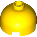 Lego NEW - Brick Round 2 x 2 Dome Top with Bottom Axle Holder - Vented Stud~ [Yellow]