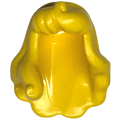 Lego NEW - Minifigure Hair Female Long with Part over Right Shoulder Curled Ends Hole on ~ [Yellow]
