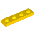 Lego Used - Plate 1 x 4~ [Yellow]
