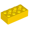 Lego NEW - Technic Brick 2 x 4 with 3 Axle Holes~ [Yellow]