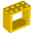 Lego Used - Window 2 x 4 x 3 - Solid Studs~ [Yellow]