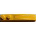 Lego Used - Slope Curved 6 x 1 with Silver Dots Pattern (Sticker) - Set 70909~ [Yellow]