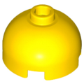 Lego NEW - Brick Round 2 x 2 Dome Top with Bottom Axle Holder - Hollow Stud~ [Yellow]