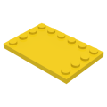 Lego NEW - Tile Modified 4 x 6 with Studs on Edges~ [Yellow]