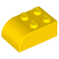 Lego NEW - Slope Curved 3 x 2 with 4 Studs~ [Yellow]