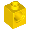 Lego Used - Technic Brick 1 x 1 with Hole~ [Yellow]
