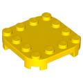 Lego NEW - Plate Modified 4 x 4 with Rounded Corners and 4 Feet~ [Yellow]