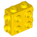 Lego NEW - Brick Modified 1 x 2 x 1 2/3 with Studs on Side and Ends~ [Yellow]
