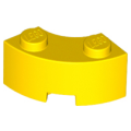 Lego NEW - Brick Round Corner 2 x 2 Macaroni with Stud Notch and Reinforced Underside~ [Yellow]