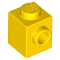 Lego NEW - Brick Modified 1 x 1 with Stud on Side~ [Yellow]
