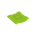 Lego NEW - Brick Modified 8 x 8 x 2/3 with 1 x 4 Indentations and 1 x 4 Plate~ [Lime]