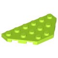 Lego NEW - Wedge Plate 3 x 6 Cut Corners~ [Lime]