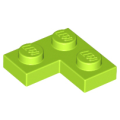 Lego Used - Plate 2 x 2 Corner~ [Lime]