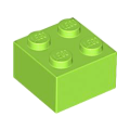 Lego Used - Brick 2 x 2~ [Lime]