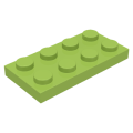 Lego Used - Plate 2 x 4~ [Lime]