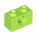 Lego NEW - Technic Brick 1 x 2 with Hole~ [Lime]