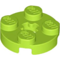 Lego NEW - Plate Round 2 x 2 with Axle Hole~ [Lime]