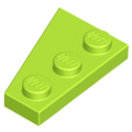 Lego NEW - Wedge Plate 3 x 2 Right~ [Lime]