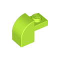 Lego NEW - Slope Curved 2 x 1 x 1 1/3 with Recessed Stud~ [Lime]