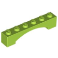 Lego NEW - Arch 1 x 6 Raised Arch~ [Lime]