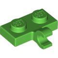 Lego NEW - Plate Modified 1 x 2 with Clip on Side (Horizontal Grip)~ [Bright Green]
