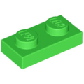 Lego NEW - Plate 1 x 2~ [Bright Green]