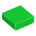 Lego NEW - Tile 1 x 1 with Groove~ [Bright Green]