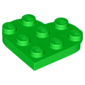Lego NEW - Plate Round 3 x 3 Heart~ [Bright Green]