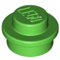 Lego Used - Plate Round 1 x 1~ [Bright Green]