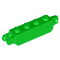 Lego NEW - Hinge Brick 1 x 4 Locking with 1 Finger Vertical End and 2 Fingers Verti~ [Bright Green]