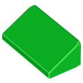 Lego NEW - Slope 30 1 x 2 x 2/3~ [Bright Green]