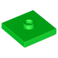 Lego NEW - Plate Modified 2 x 2 with Groove and 1 Stud in Center (Jumper)~ [Bright Green]