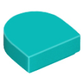Lego NEW - Tile Round 1 x 1 Half Circle Extended~ [Dark Turquoise]