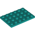 Lego NEW - Plate 4 x 6~ [Dark Turquoise]