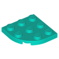 Lego NEW - Plate Round Corner 3 x 3~ [Dark Turquoise]