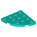 Lego NEW - Plate Round Corner 4 x 4~ [Dark Turquoise]