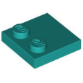 Lego NEW - Tile Modified 2 x 2 with Studs on Edge~ [Dark Turquoise]
