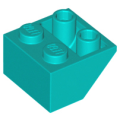 Lego NEW - Slope Inverted 45 2 x 2 with Flat Bottom Pin~ [Dark Turquoise]
